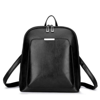 Saskia - Classic backpack with double zip opening