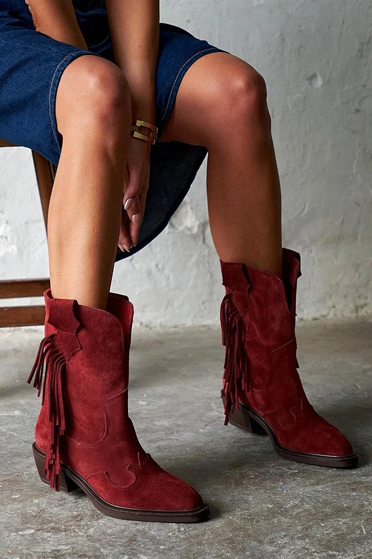 Ariana™ | Western Style Ankle Boots