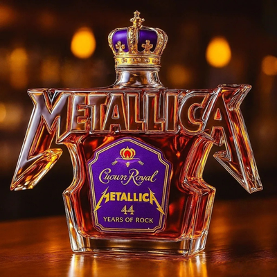 Metallica 44 Years of Rock Whiskey Bottle