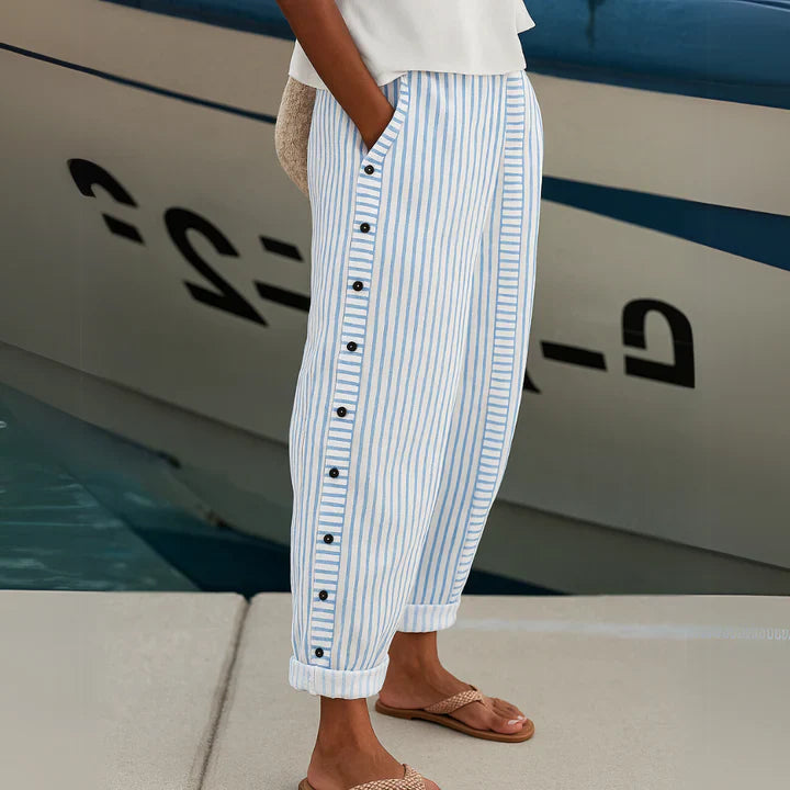 NAYA | COMFORTABLE STRIPED CASUAL PANTS