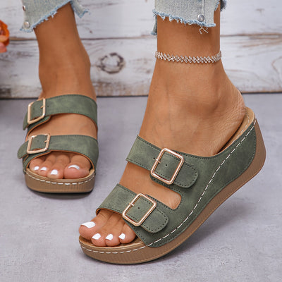 MARJORIE | CASUAL ORTHOPEDIC WEDGE SANDALS