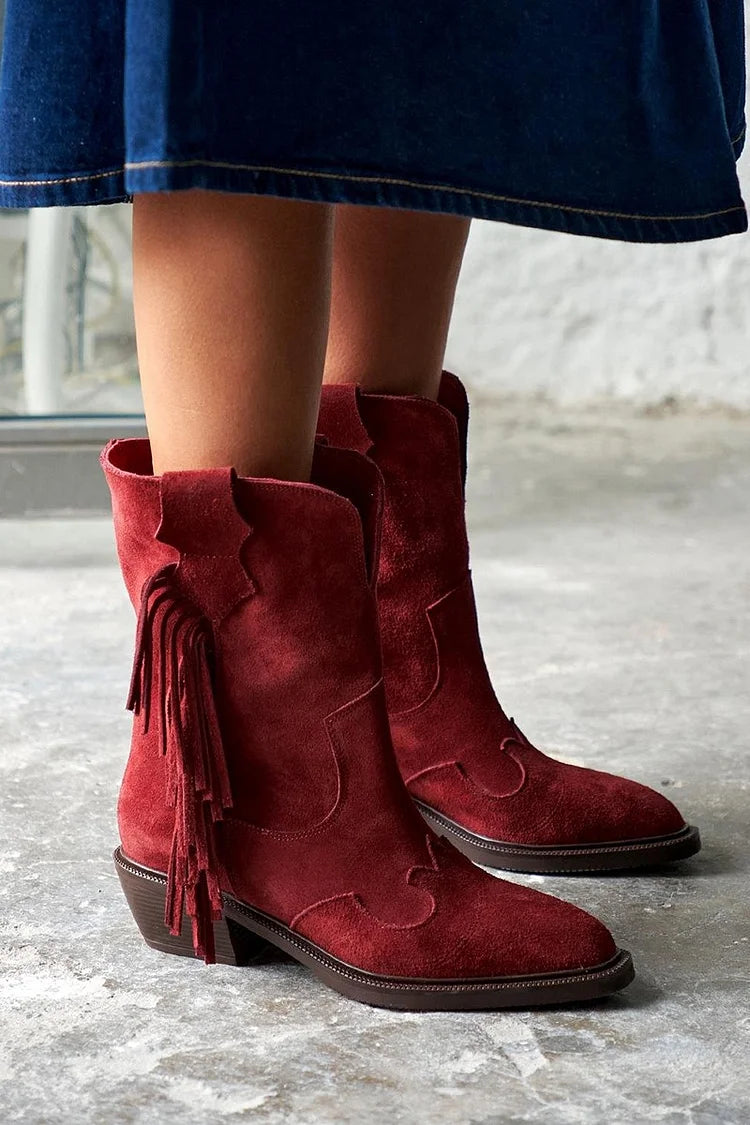 Ariana™ | Western Style Ankle Boots