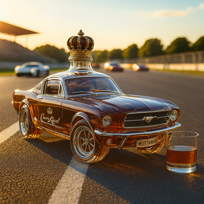 Mustang Car Whiskey Bottle