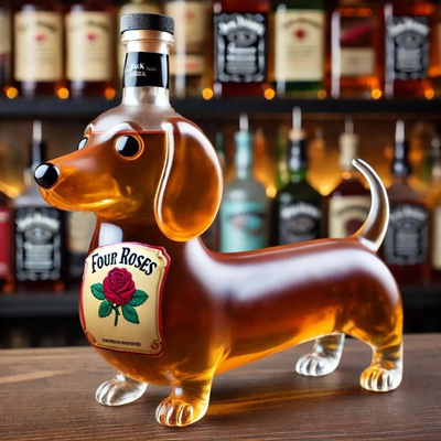 Dachshund Dog Whiskey Bottle Collection