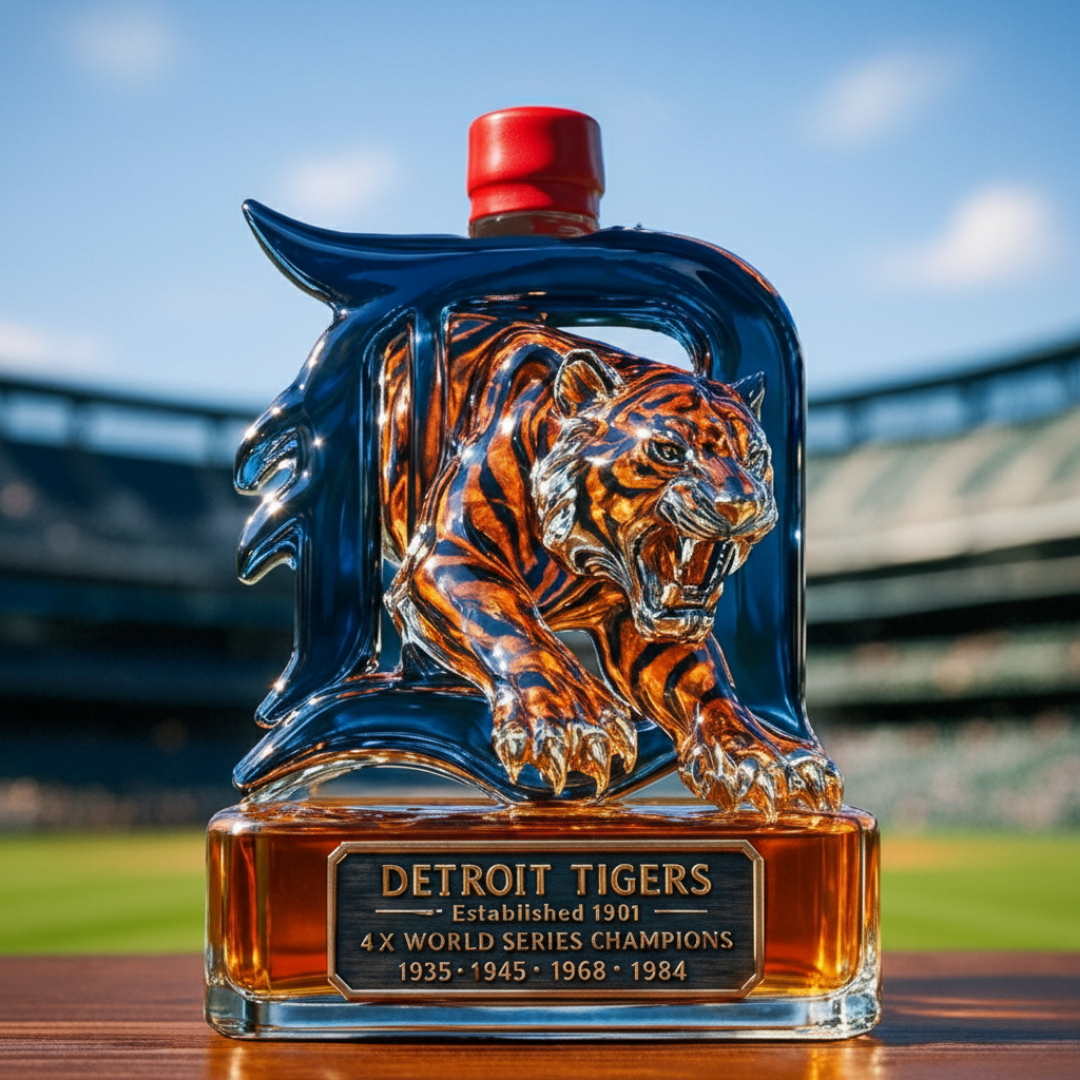 Detroit Tigers Championship Whiskey Bottle