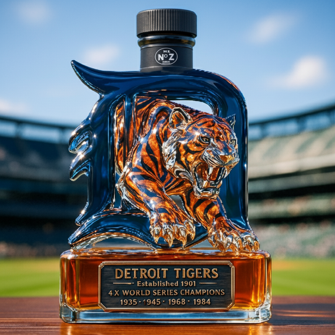 Detroit Tigers Championship Whiskey Bottle