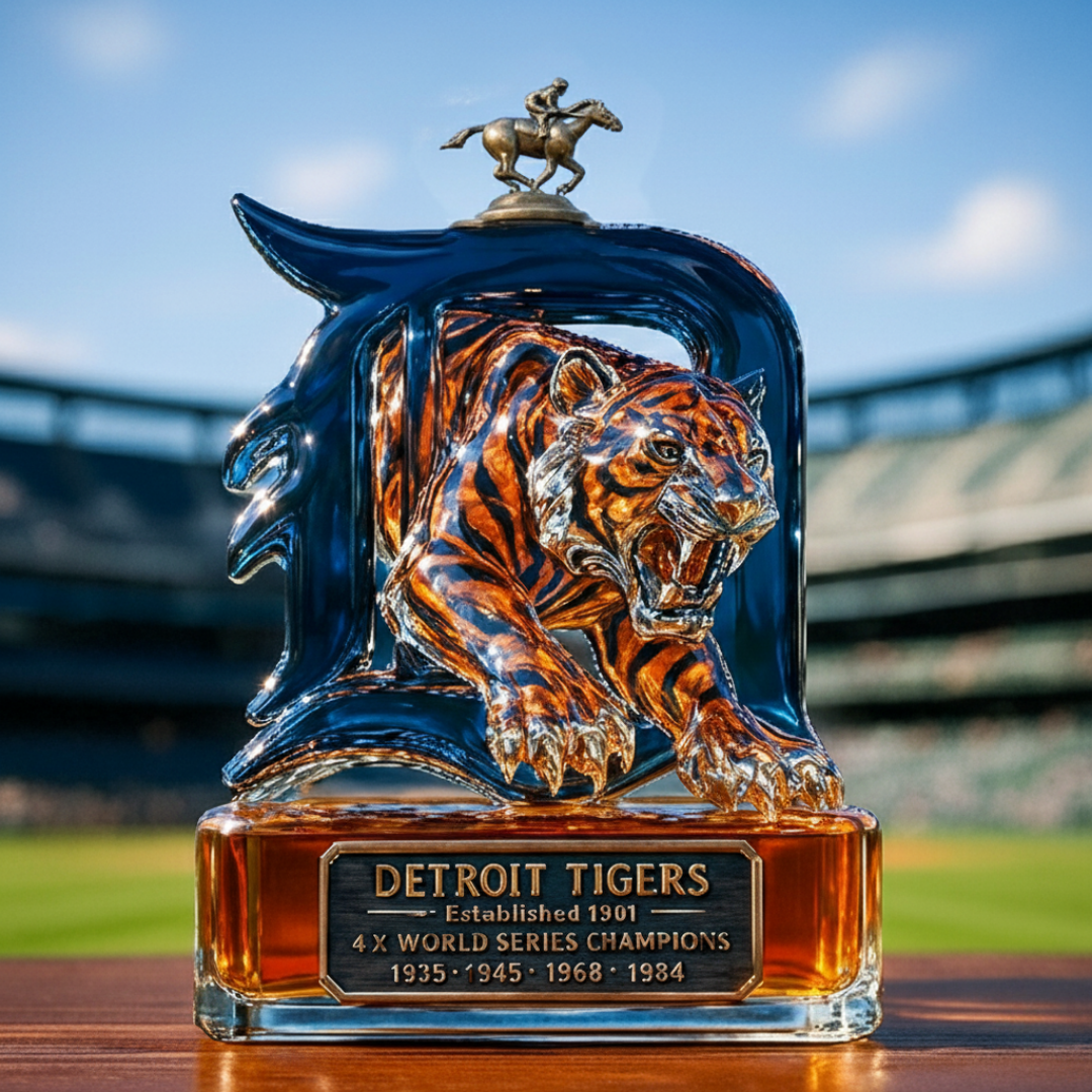 Detroit Tigers Championship Whiskey Bottle