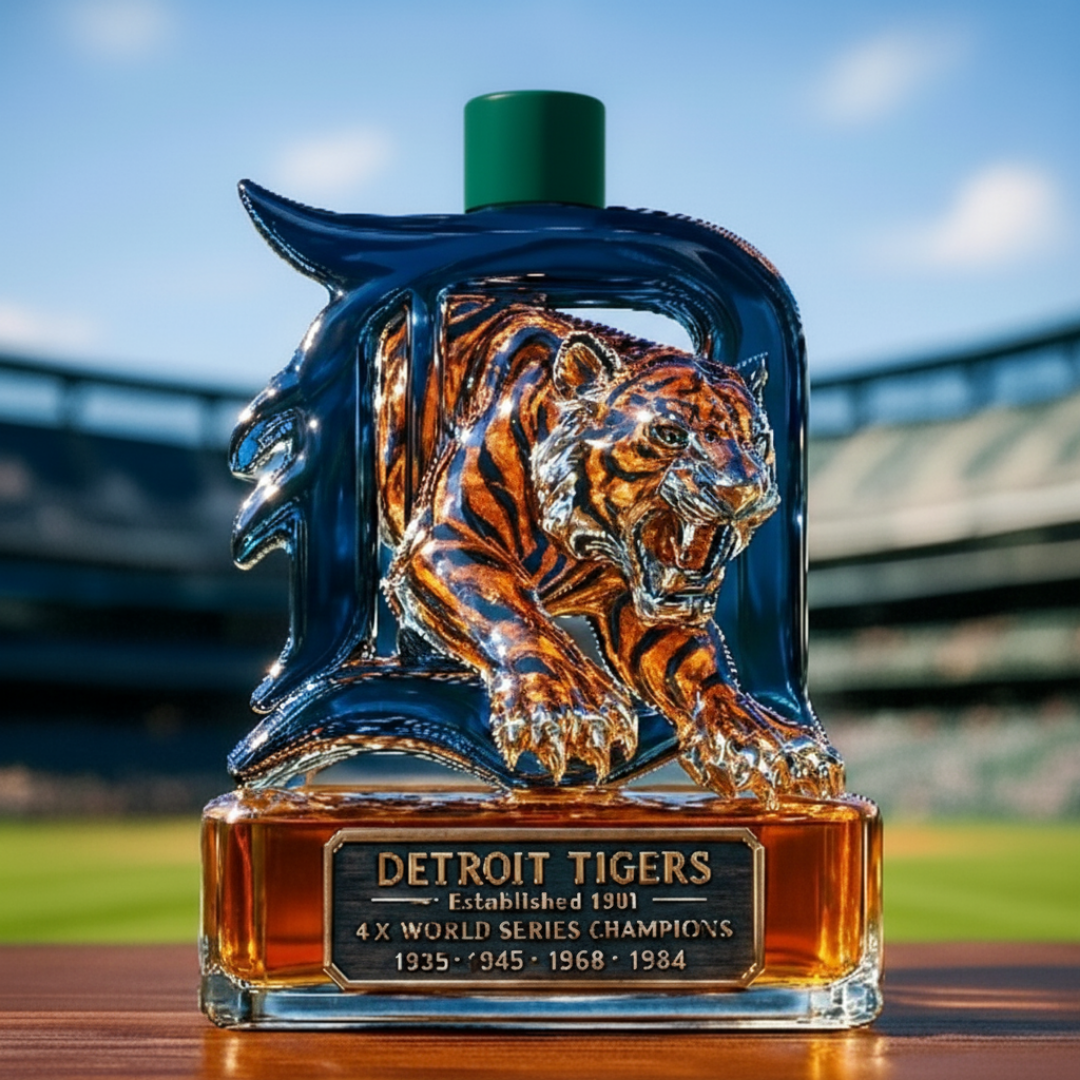 Detroit Tigers Championship Whiskey Bottle