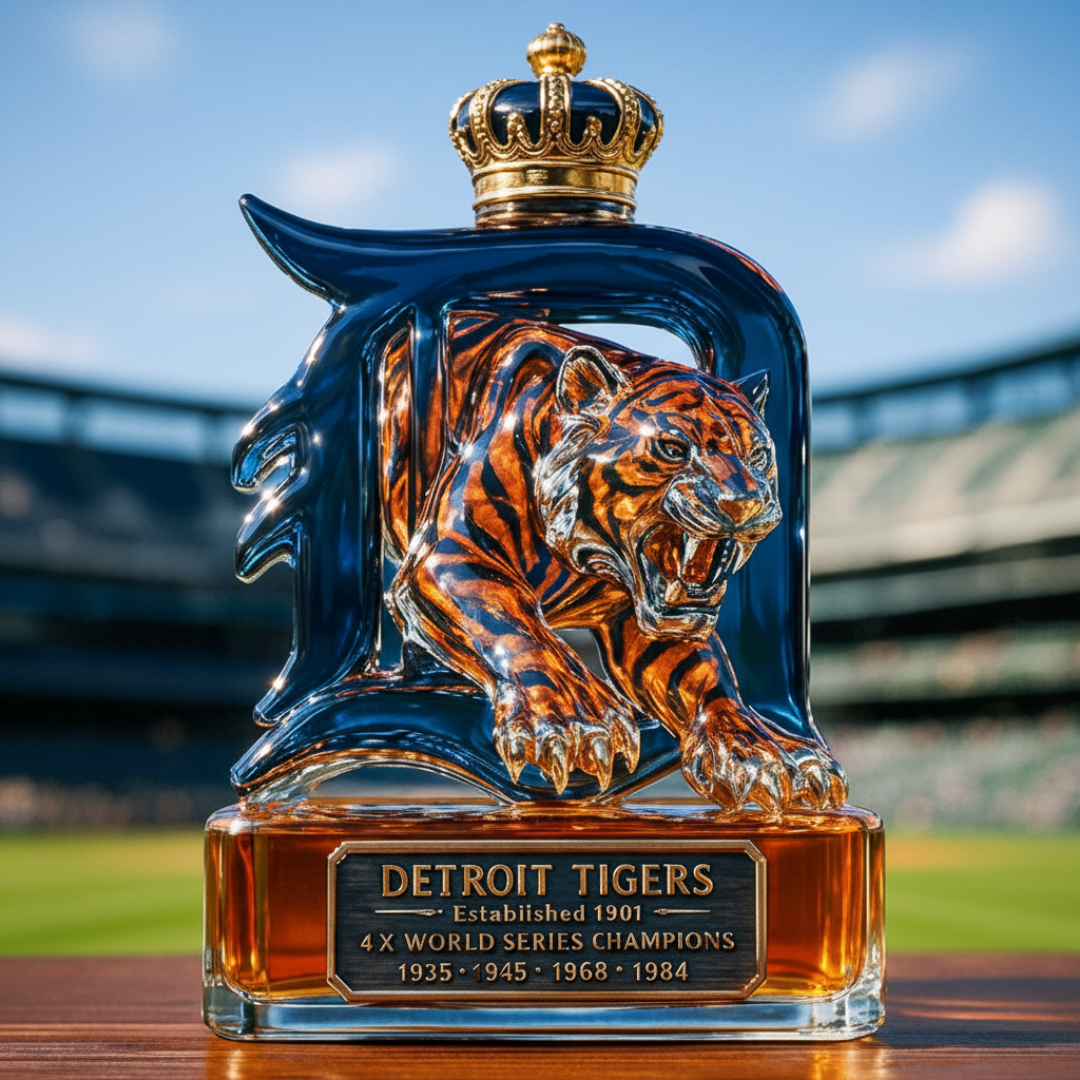 Detroit Tigers Championship Whiskey Bottle