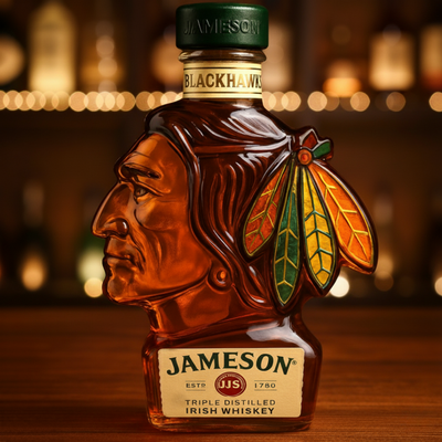 Chicago Blackhawks Whiskey Bottle