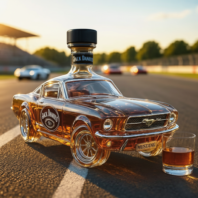 Mustang Car Whiskey Bottle