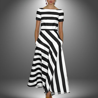 BELLA |  CLASSIC STRIPED MAXI DRESS