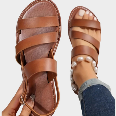 VERONICA | ORTHOPEDIC STRAPPED FLAT SANDALS