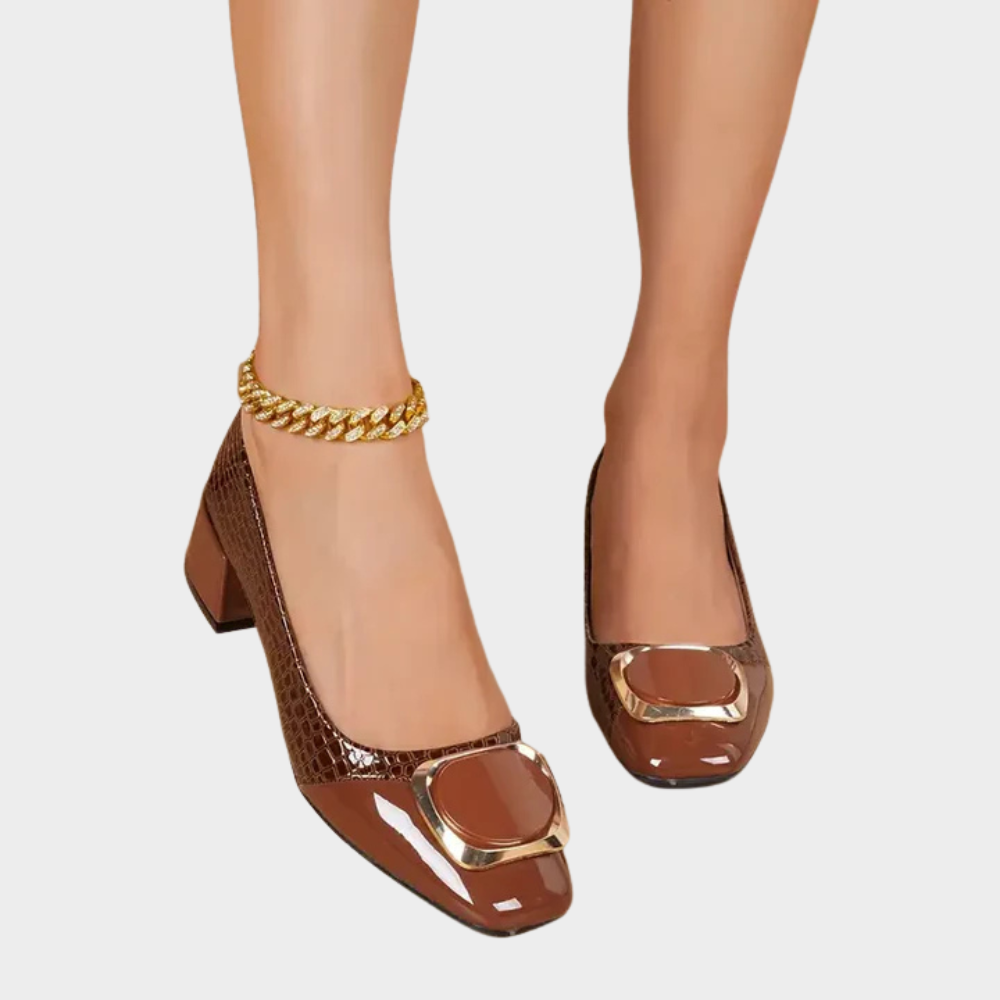 Marcella | Orthopedic Low-Heeled Closed Toe Sandals