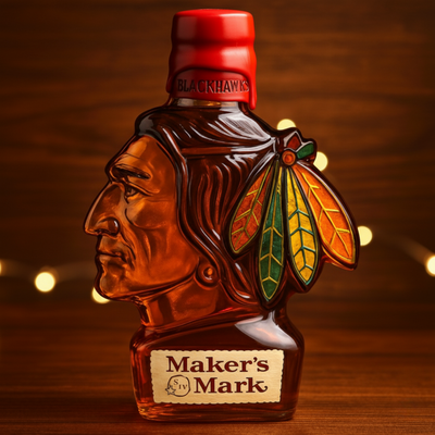 Chicago Blackhawks Whiskey Bottle