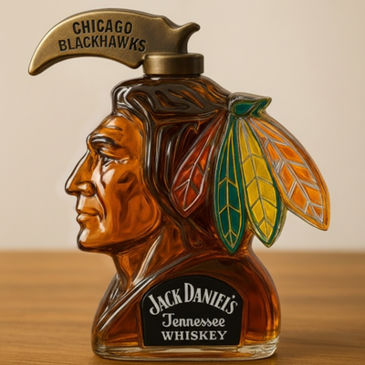 Chicago Blackhawks Whiskey Bottle