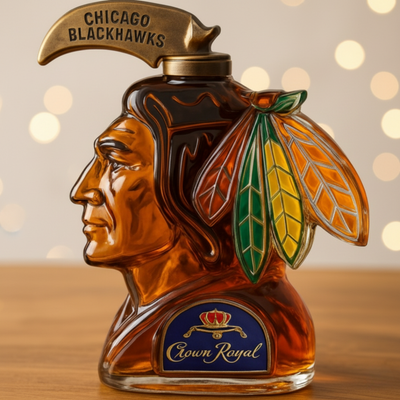 Chicago Blackhawks Whiskey Bottle