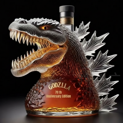 Godzilla 70th Anniversary Whiskey Bottle