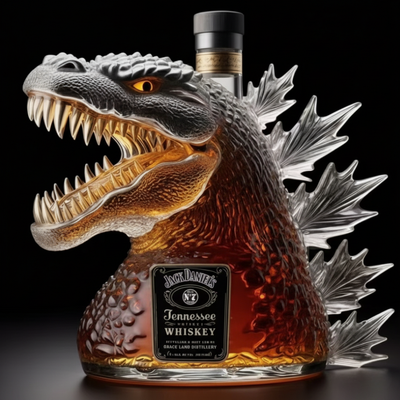 Godzilla 70th Anniversary Whiskey Bottle