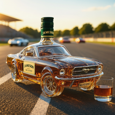 Mustang Car Whiskey Bottle