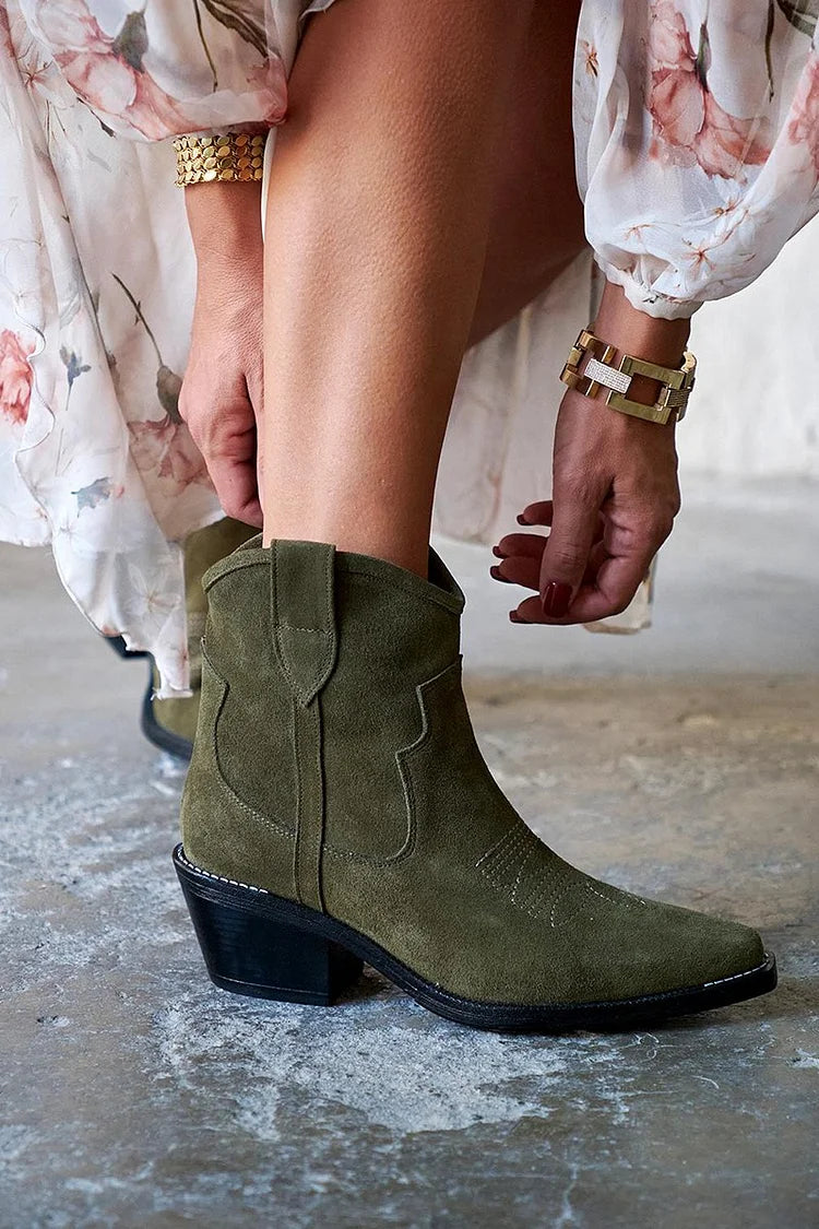 Éla™ | Short Suede Ankle Boots