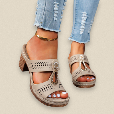 Claravie | Comfort Block Heel Sandals