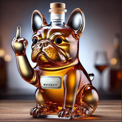 Golden Bulldog Whiskey Bottle
