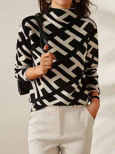 Faye | Geometrically Patterned Sweater