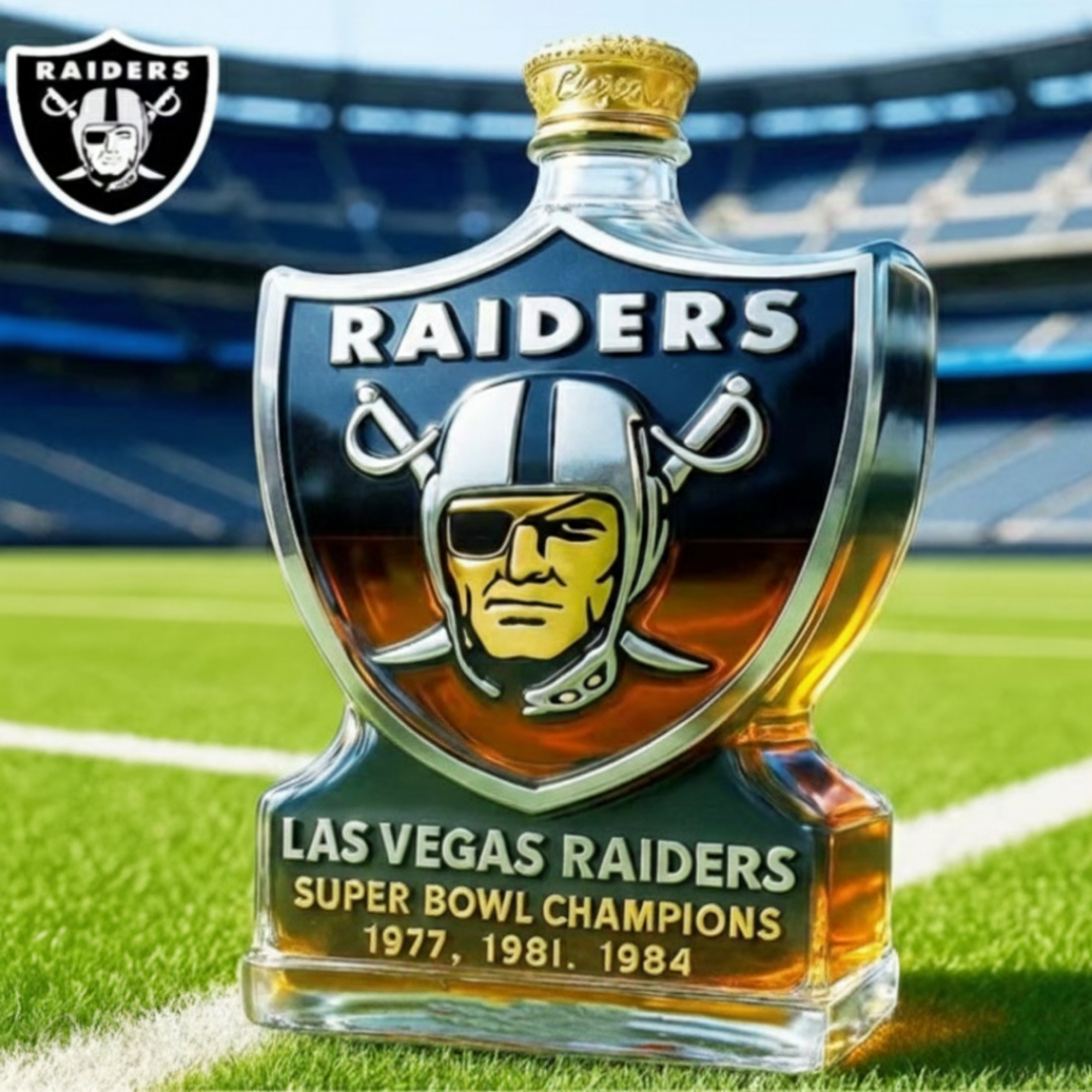 Las Vegas Raiders Championship Shield Whiskey Bottle