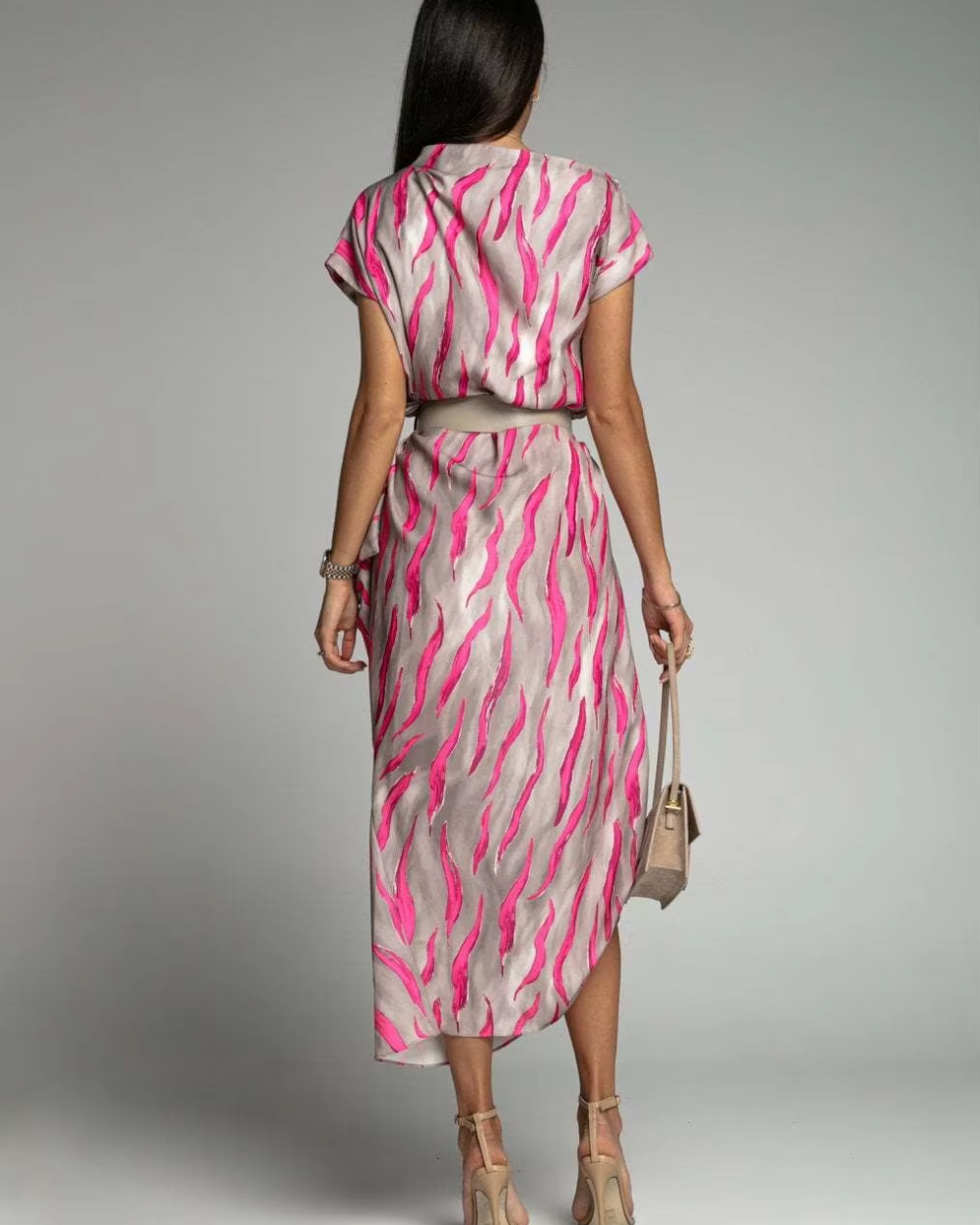 CHARMIE | ASSYMETRICAL SATIN DRESS