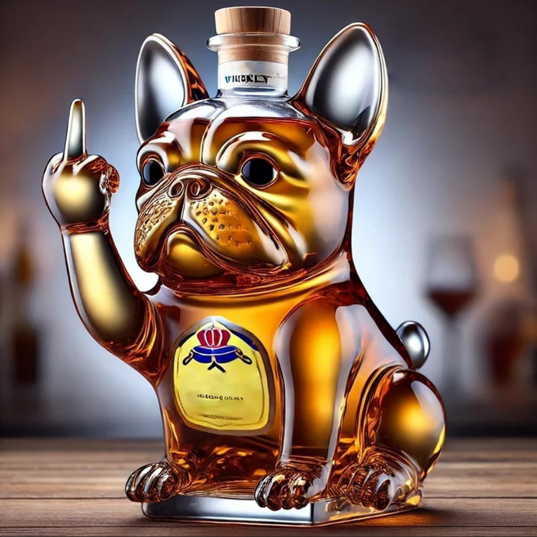 Golden Bulldog Whiskey Bottle