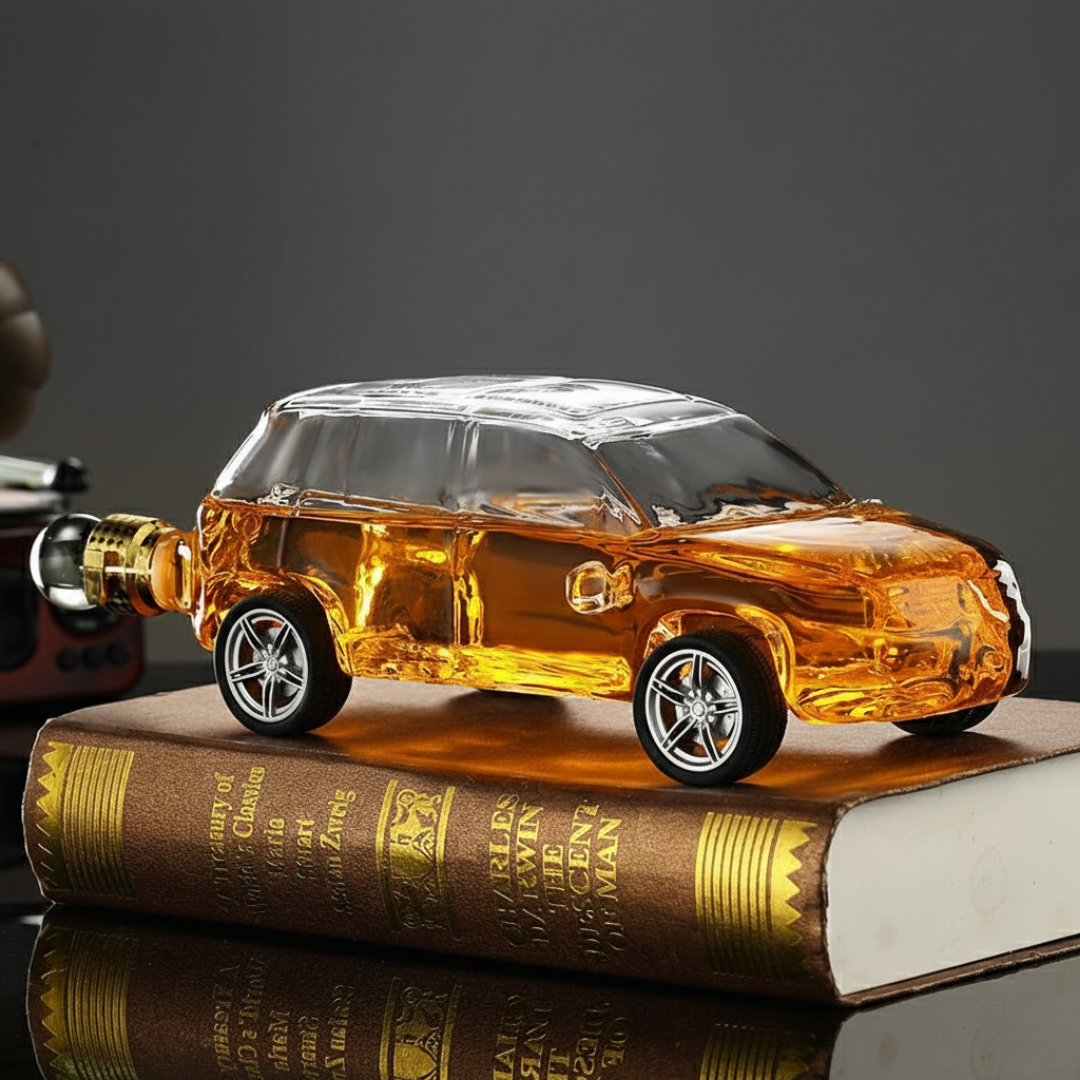 Luxury SUV Glass Whiskey Bottle Collector's Gift