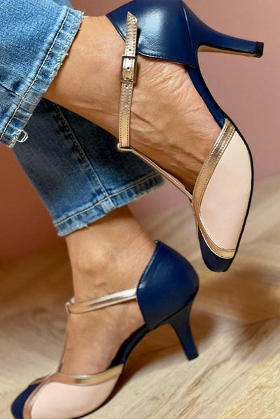 Claire | Chic T-strap Heels