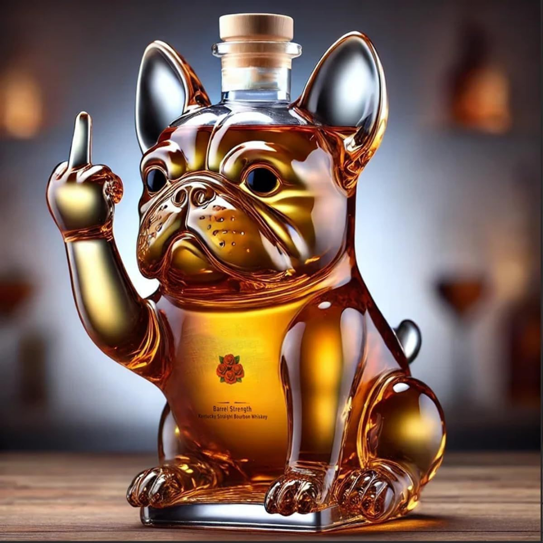 Golden Bulldog Whiskey Bottle