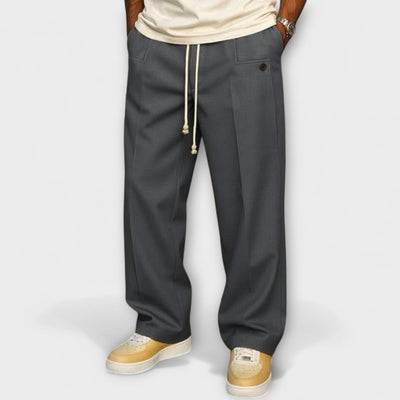 Elegant pants with urban drawstring