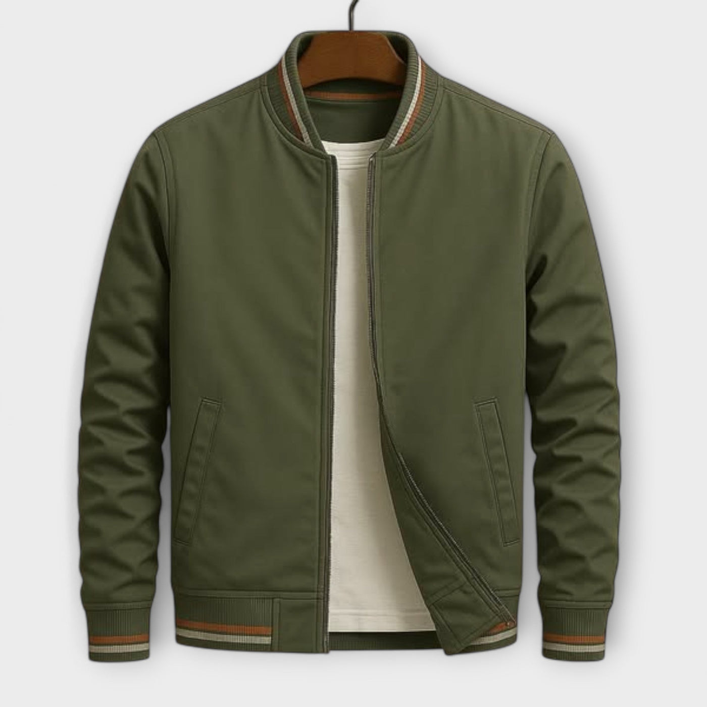 Striped Bomber Jacket