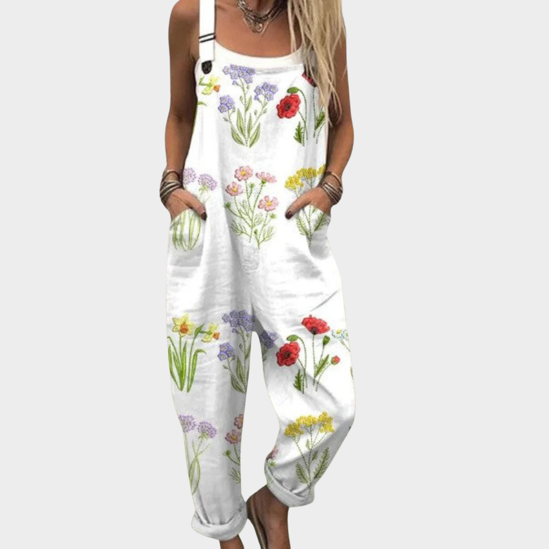 LUCIA | STYLISH RETRO FLORAL JUMPSUIT