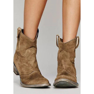 Morwenna - Ridge Suede Western Boots