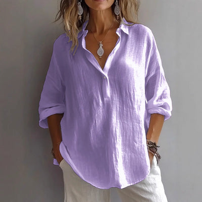 DIANE | LOOSE V-NECK BLOUSE