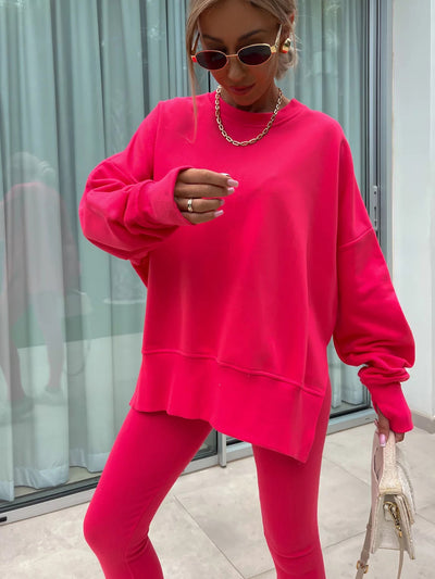 YACHI™ - Casual Long Sleeve Sweatshirt and Pants Set