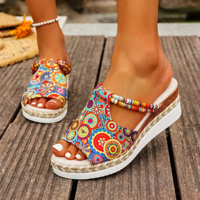 ARLENE | COLORFUL WEDGE SANDALS