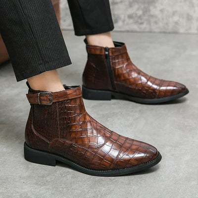 Dylan | Synthetic Leather Ankle Boots
