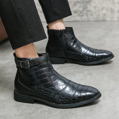 Dylan | Synthetic Leather Ankle Boots