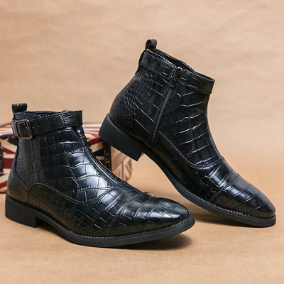 Dylan | Synthetic Leather Ankle Boots