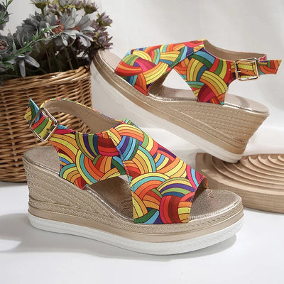 ARLENE | COLORFUL WEDGE SANDALS