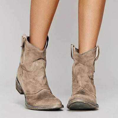 Morwenna - Ridge Suede Western Boots