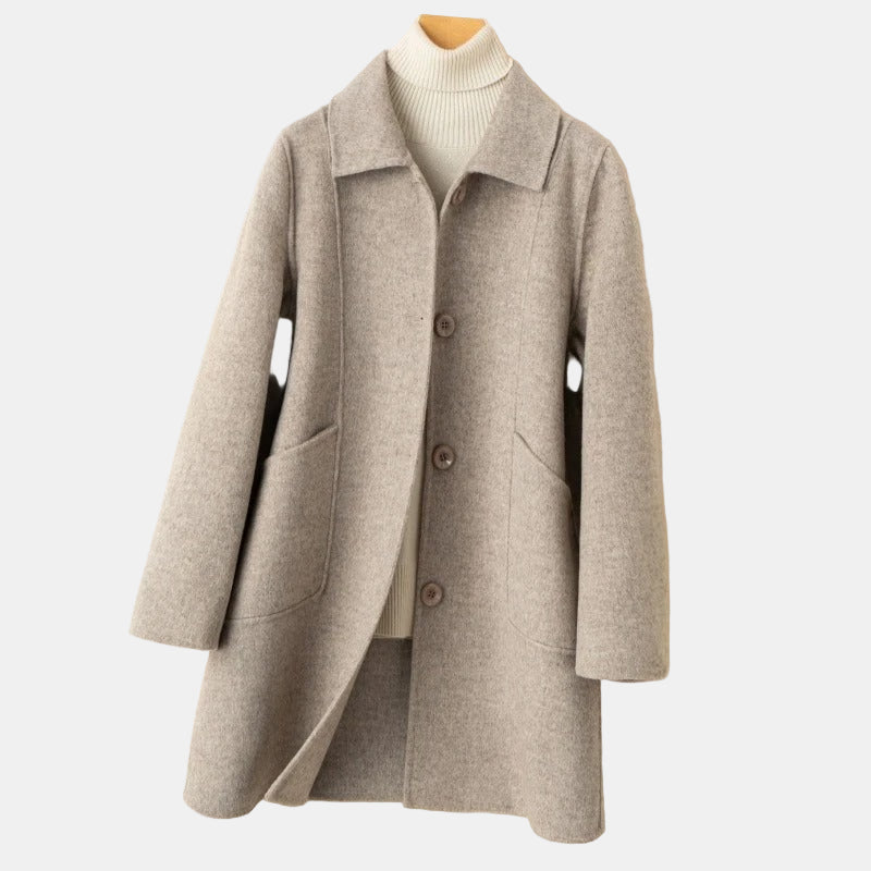 Bernadette | Long Wool-Inspired Coat