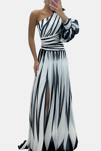 PHOEBE | ONE SHOULDER MAXI DRESS