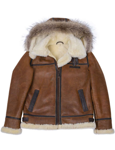 Aron™ | Bomber Jacket with Fur Hood
