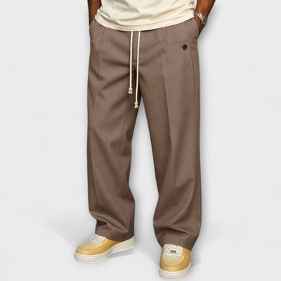 Elegant pants with urban drawstring